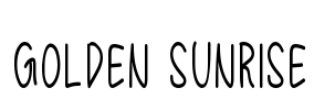 Golden Sunrise Font Image