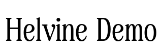 Helvine Demo Font Image