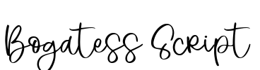 Bogatess Script Font Image