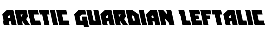 Arctic Guardian Leftalic Font Image