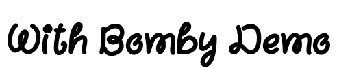With Bomby Demo Font Image