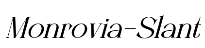 Monrovia-Slant Font Image