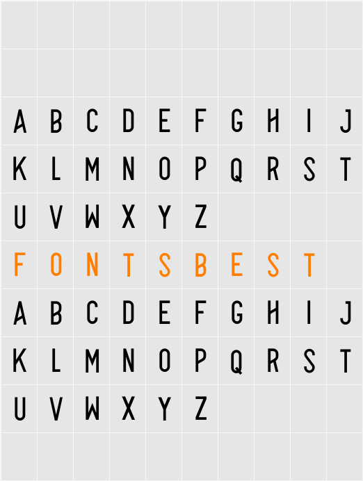 Alpha Medium Character Map
