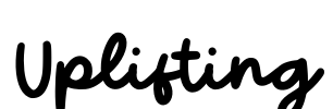 Uplifting Font Image