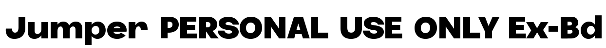 Jumper PERSONAL USE ONLY Ex-Bd Font Image