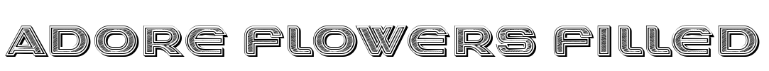 Adore Flowers Filled Font Image