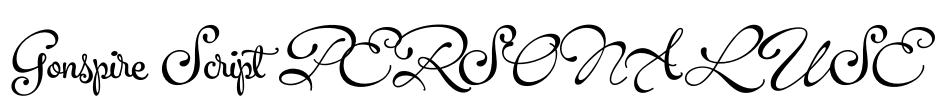 Gonspire Script PERSONAL USE Font Image