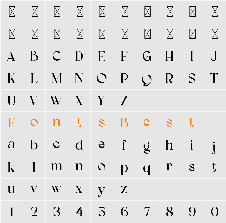 Koolegant Character Map