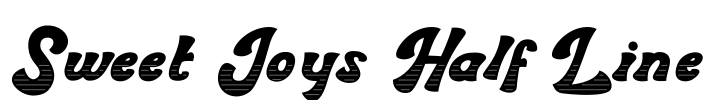 Sweet Joys Half Line Font Image