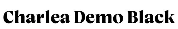 Charlea Demo Black Font Image