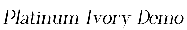 Platinum Ivory Demo Font Image