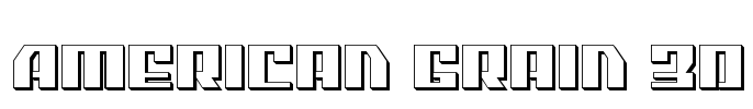 American Grain 3D Font Image