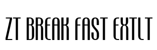 ZT Break Fast ExtLt Font Image