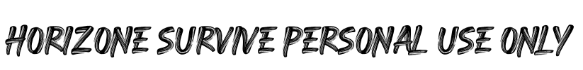 Horizone Survive Personal Use Only Font Image