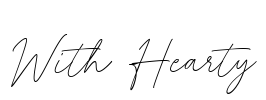 With Hearty Font Image