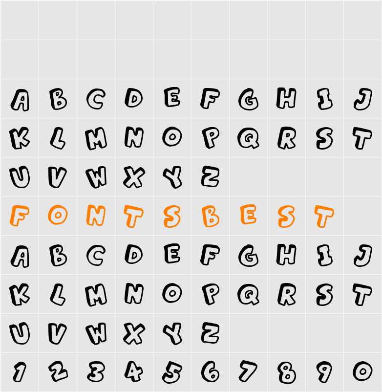 Alphabet Souplings Character Map