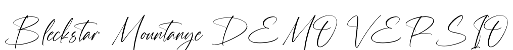 Bleckstar Mountanye DEMO VERSIO Font Image