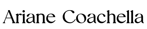 Ariane Coachella Font Image