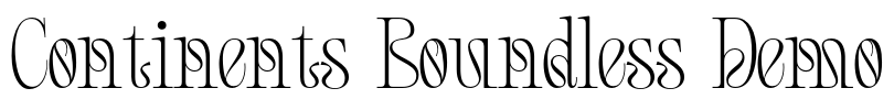 Continents Boundless Demo Font Image