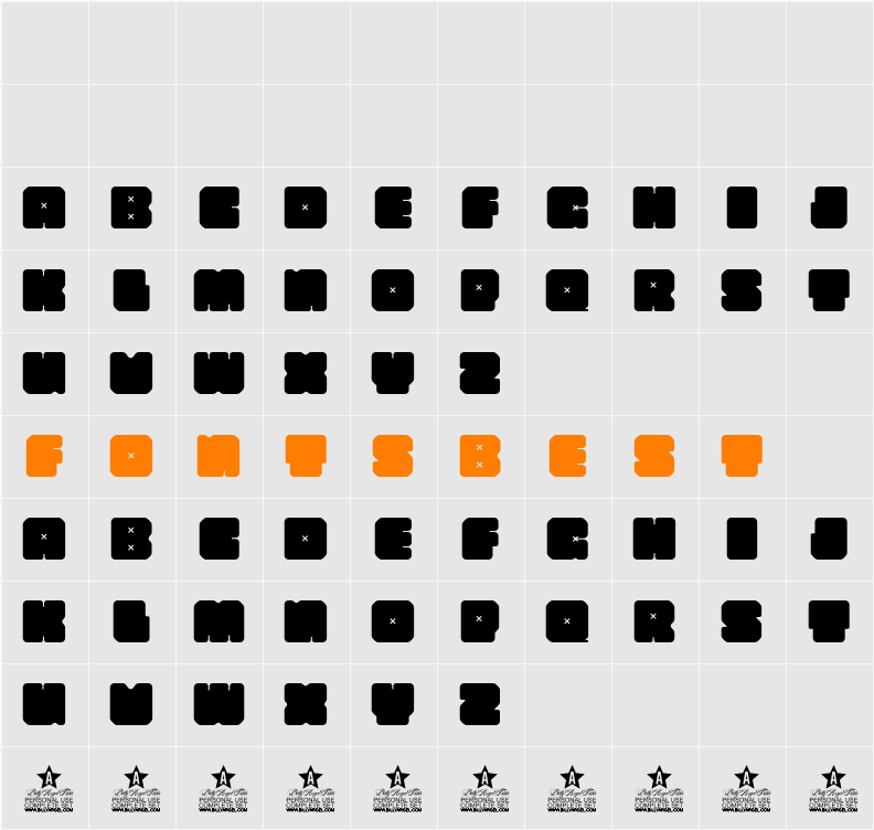 CUBE TYPE PERSONAL USE Black Character Map