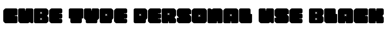 CUBE TYPE PERSONAL USE Black Font Image