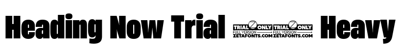 Heading Now Trial 58 Heavy Font Image
