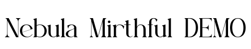 Nebula Mirthful DEMO Font Image