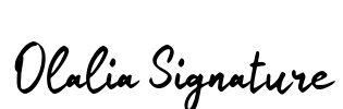 Olalia Signature Font Image