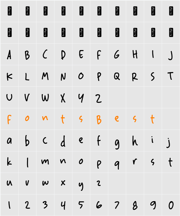 Becomes Notes Character Map