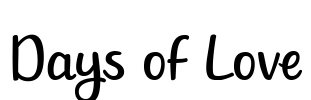 Days of Love Font Image
