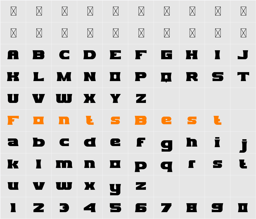 Marseilazi Serif Character Map