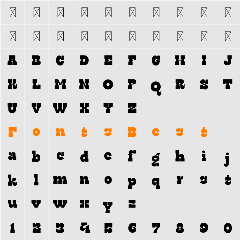 Ratego Character Map