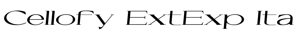 Cellofy ExtExp Ita Font Image