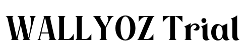 WALLYOZ Trial Font Image