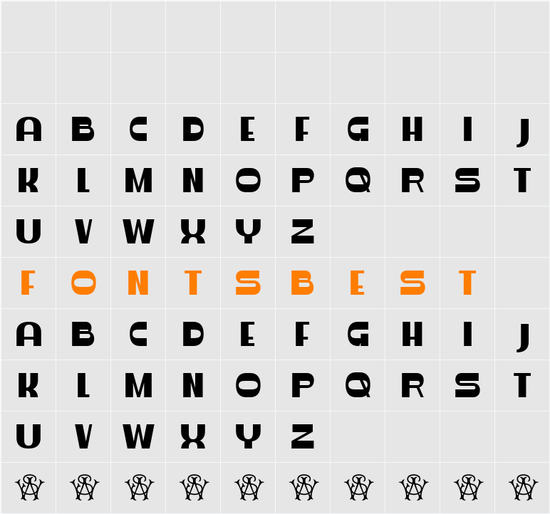 ws Pontac Demo Character Map