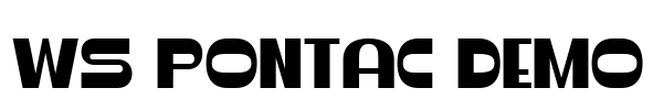 ws Pontac Demo Font Image