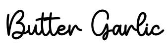 Butter Garlic Font Image