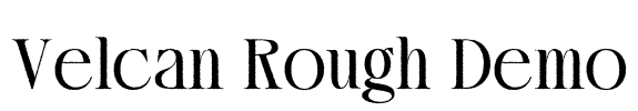 Velcan Rough Demo Font Image