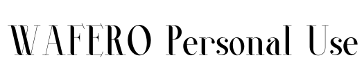 WAFERO Personal Use Font Image