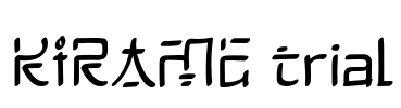 KIRAME trial Font Image