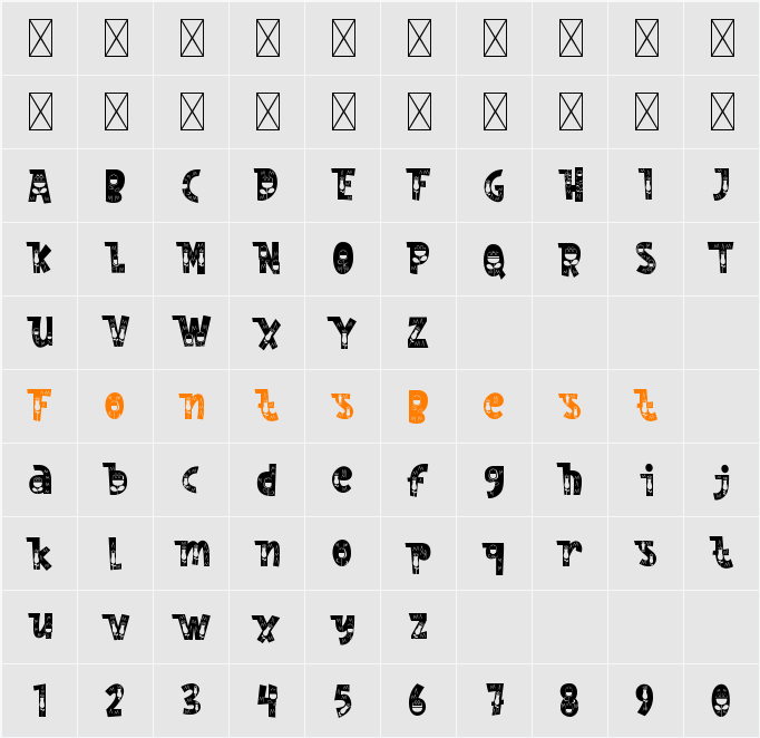 Nordic Whimsy One Character Map