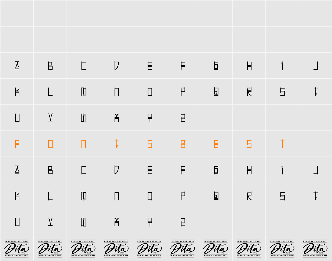 Goseong Sunset Personal Use Character Map