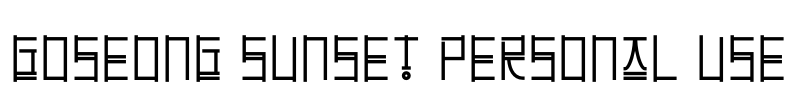 Goseong Sunset Personal Use Font Image