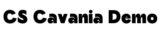 CS Cavania Demo Font Image
