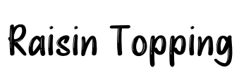 Raisin Topping Font Image