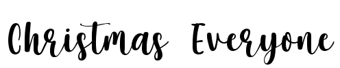 Christmas Everyone Font Image