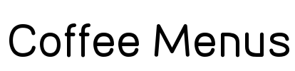 Coffee Menus Font Image