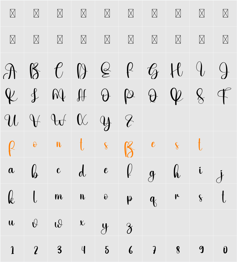 Monthly Character Map