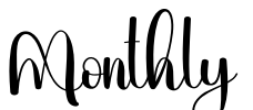 Monthly Font Image