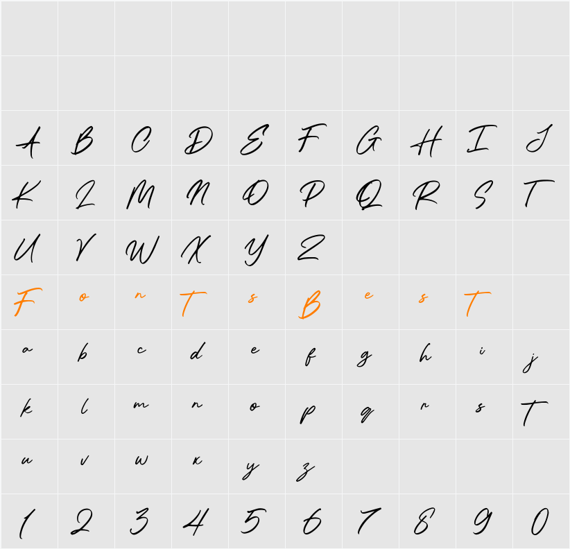 Panthere Character Map